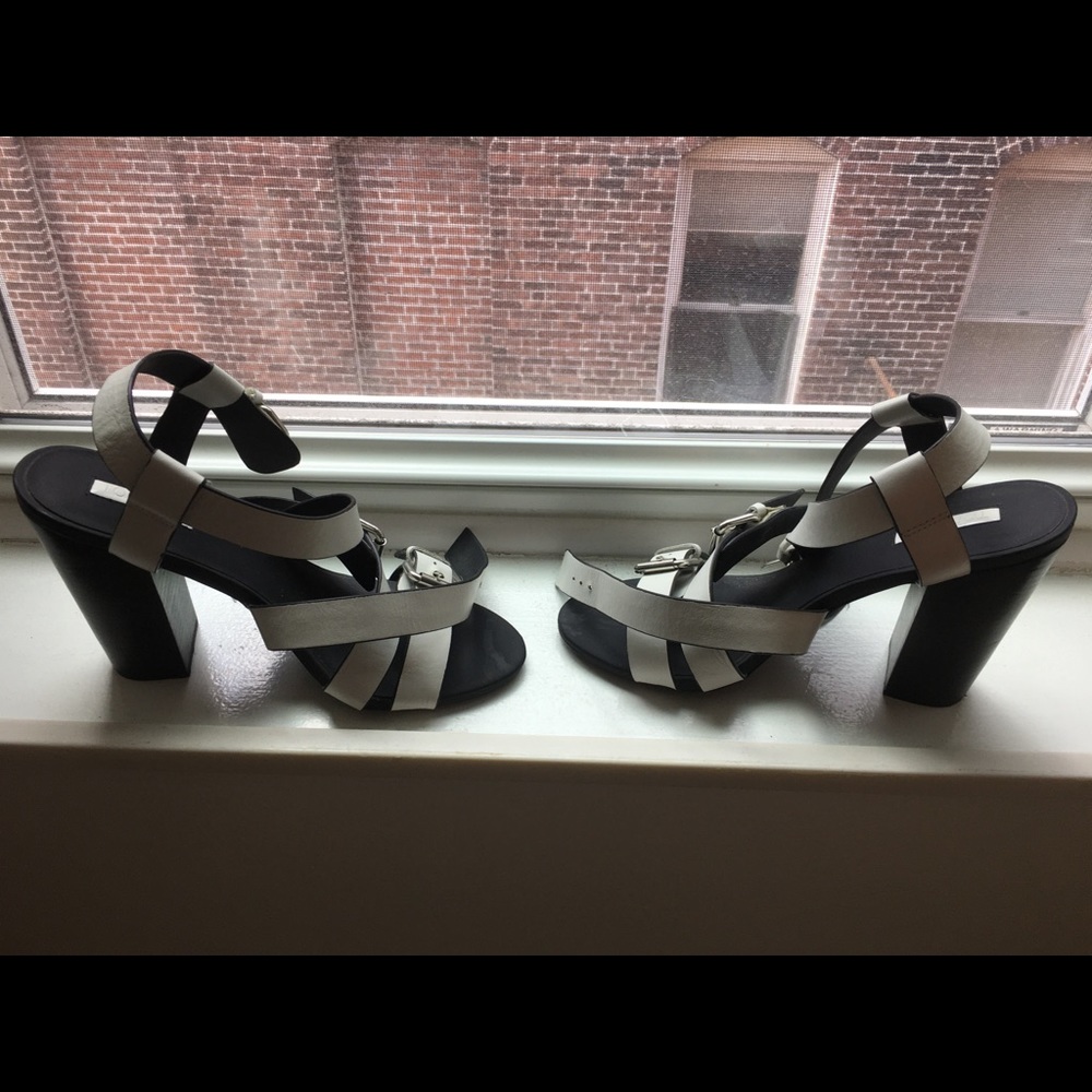 Black and white TopShop heels.